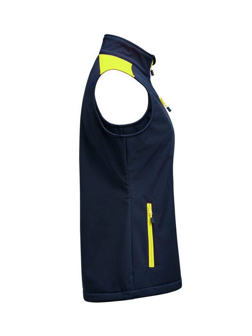 Printer Prime PP2261084 Ladies Softshell Vest - Navy/Neon Yellow
