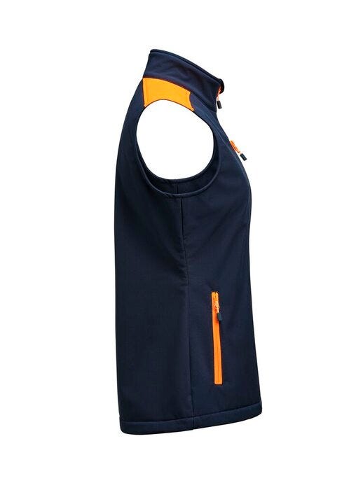 Printer Prime PP2261084 Ladies Softshell Vest - Navy/Neon Orange