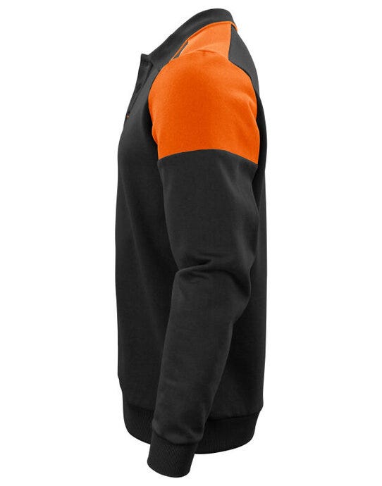 Printer Prime PP2262060 Long Sleeve Polosweater - Black/Orange