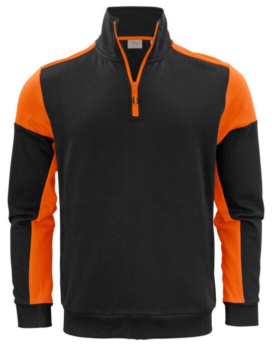 Printer Prime PP2262069 Half Zip Sweater - Black/Orange