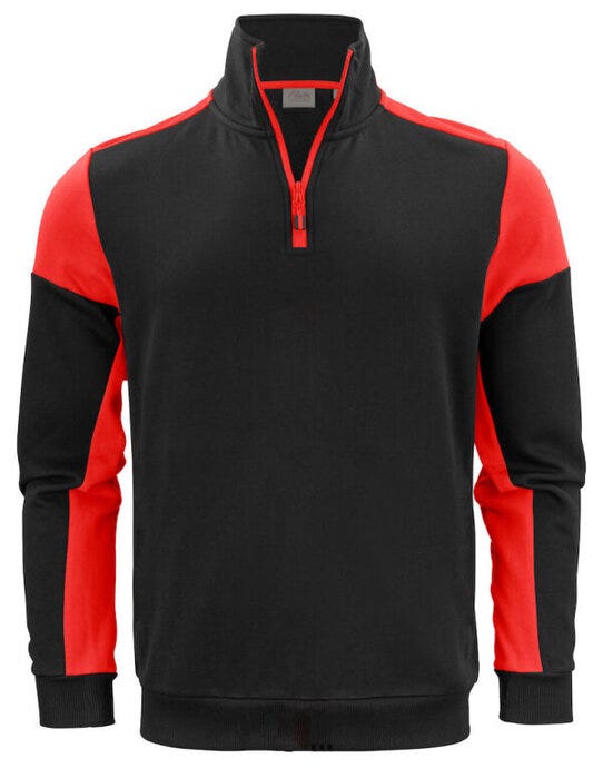Printer Prime PP2262069 Half Zip Sweater - Black/Red