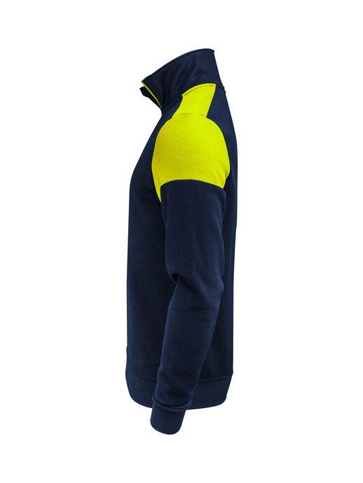 Printer Prime PP2262069 Half Zip Sweater - Navy/Neon Yellow