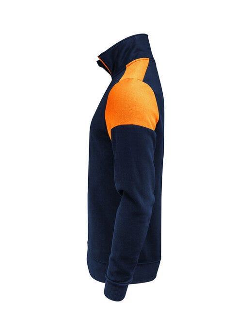Printer Prime PP2262069 Half Zip Sweater - Navy/Neon Orange