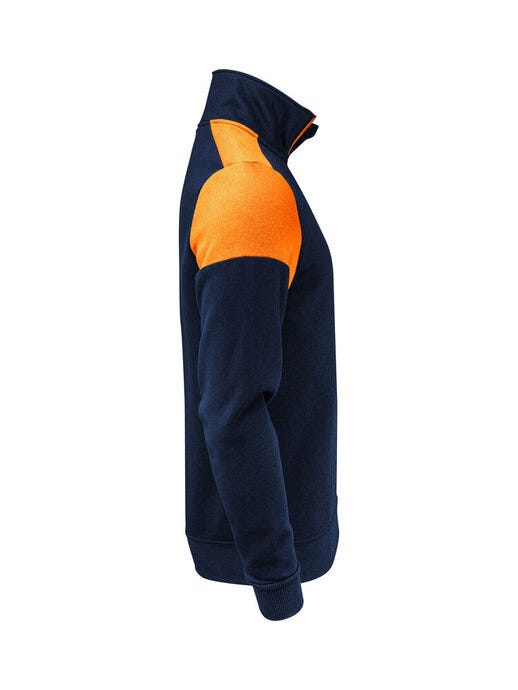 Printer Prime PP2262069 Half Zip Sweater - Navy/Neon Orange