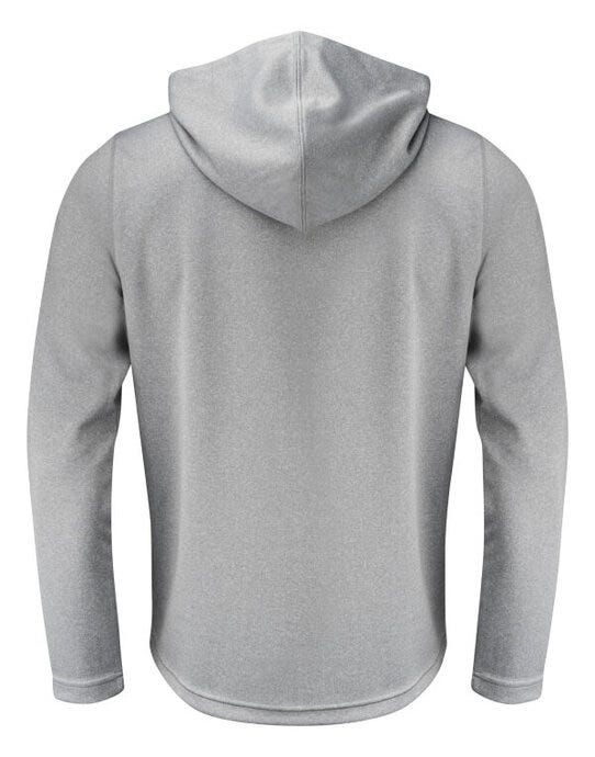Printer Red PR2262056 Layback Full Zip Hoodie - Grey Melange