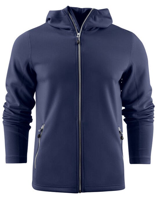 Printer Red PR2262056 Layback Full Zip Hoodie - Navy