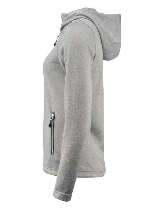 Printer Red PR2262057 Ladies Layback F/Z Hoodie - Grey Melange