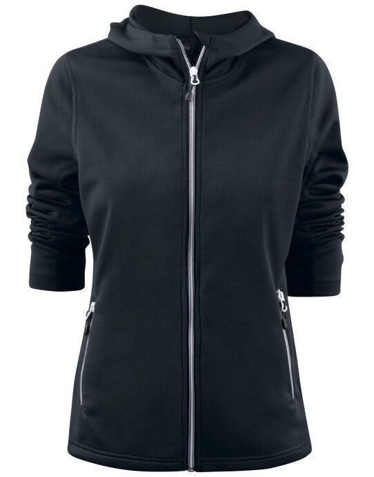 Printer Red PR2262057 Ladies Layback F/Z Hoodie - Black