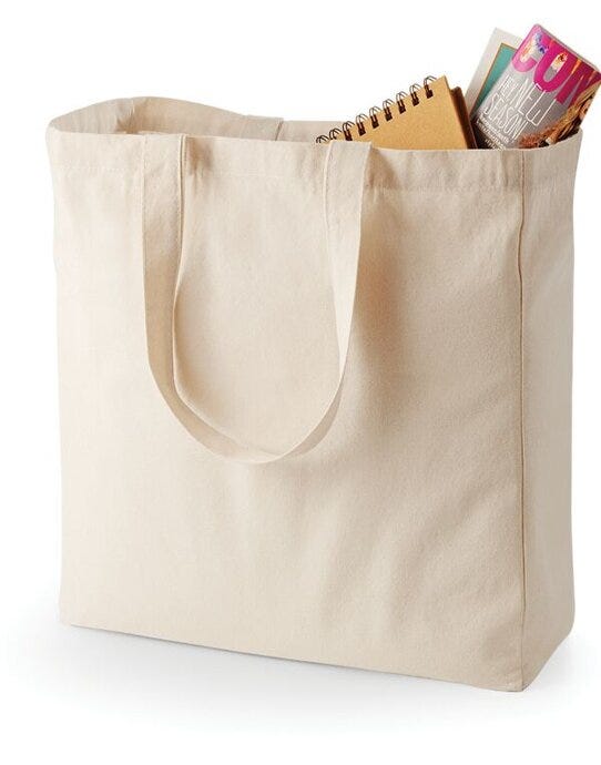 Quadra QD23 Canvas Classic Shopper - Natural