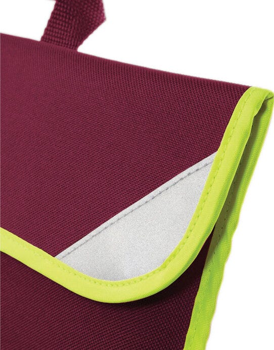 Quadra QD452 Enhanced-Viz Book Bag - Burgundy
