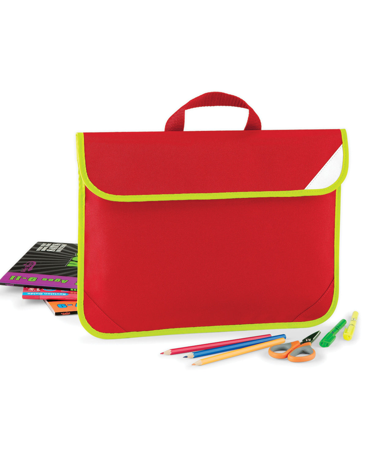 Quadra QD452 Enhanced-Viz Book Bag - Classic Red