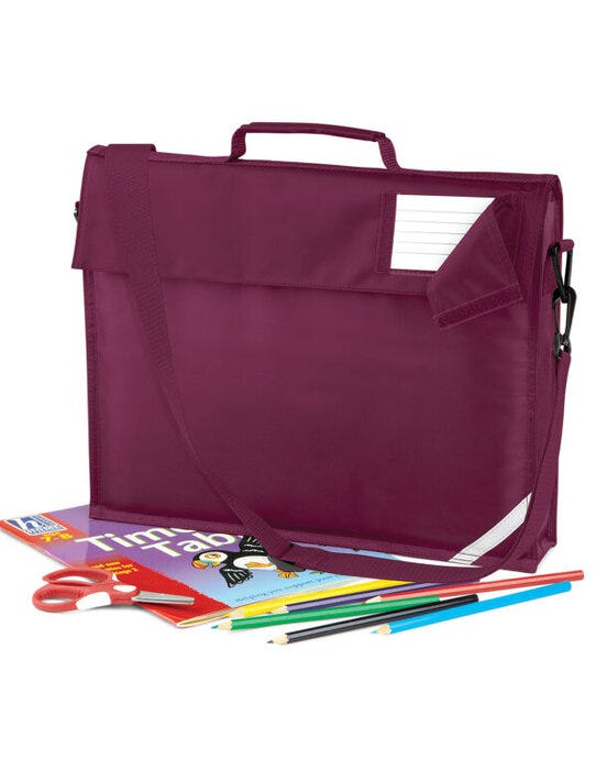 Quadra QD457 Junior Book Bag With Strap - Burgundy
