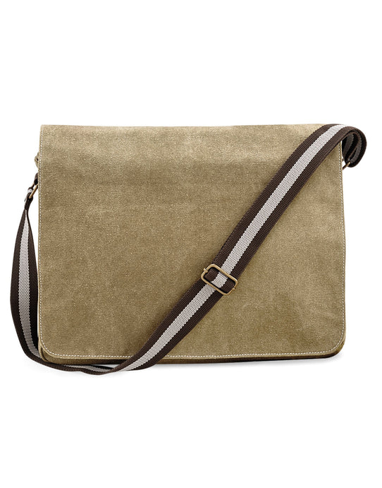 Quadra QD610 Vintage Canvas Despatch Bag - Sahara