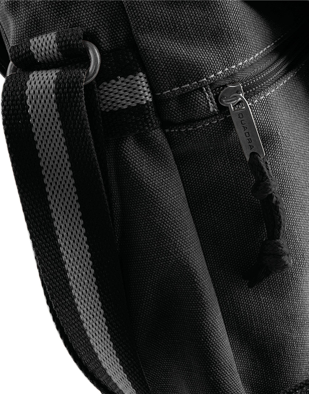 Quadra QD610 Vintage Canvas Despatch Bag - Vintage Black