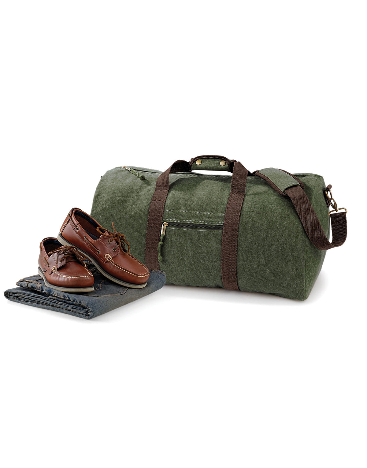 Quadra QD613 Desert Canvas Holdall - Vintage Military Green