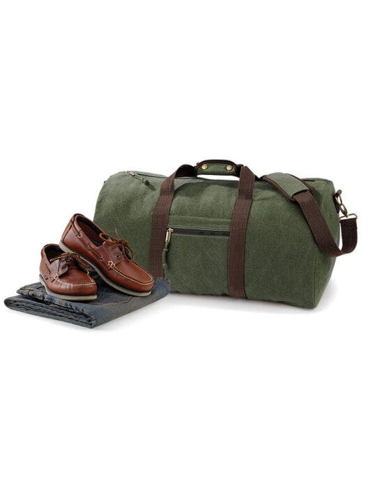 Quadra QD613 Desert Canvas Holdall - Vintage Military Green