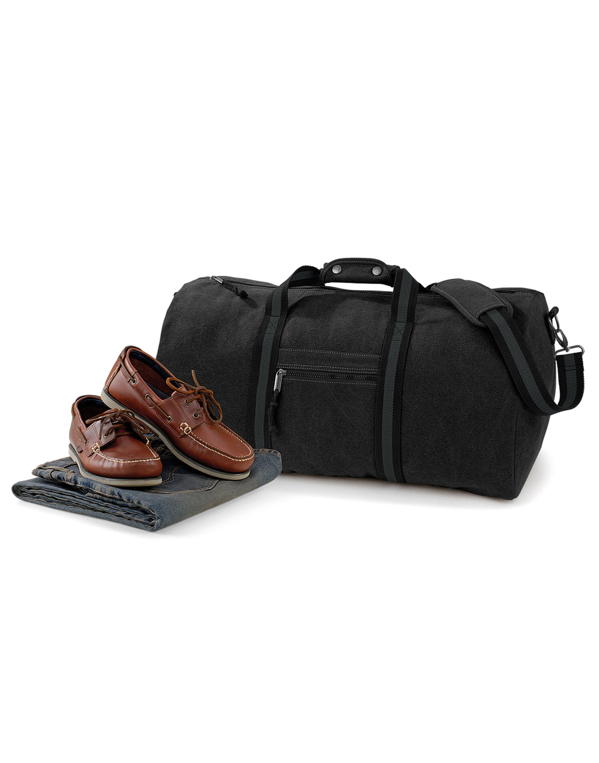 Quadra QD613 Desert Canvas Holdall - Vintage Black
