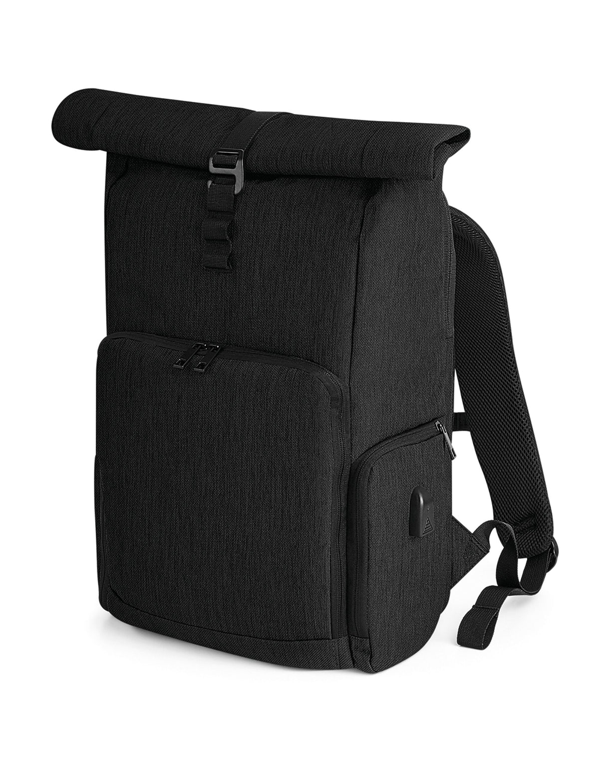 Quadra QD995 Q-Tech Charge Roll-Up Backpack - Black