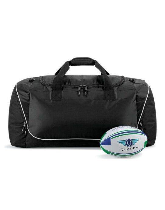Quadra QS88 Teamwear Jumbo Kit Bag - Black/Light Grey