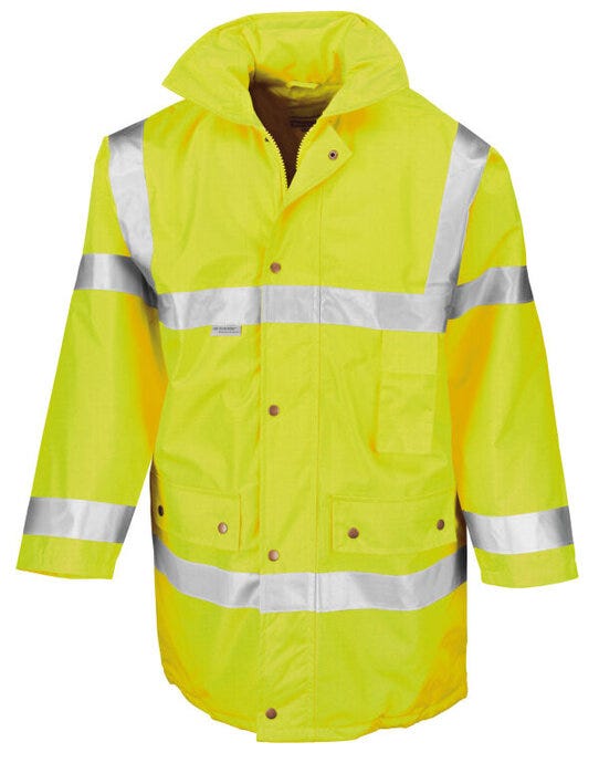 Result Safeguard R018X Result Safe-Guard Motorway Coat - Hi-Vis Yellow