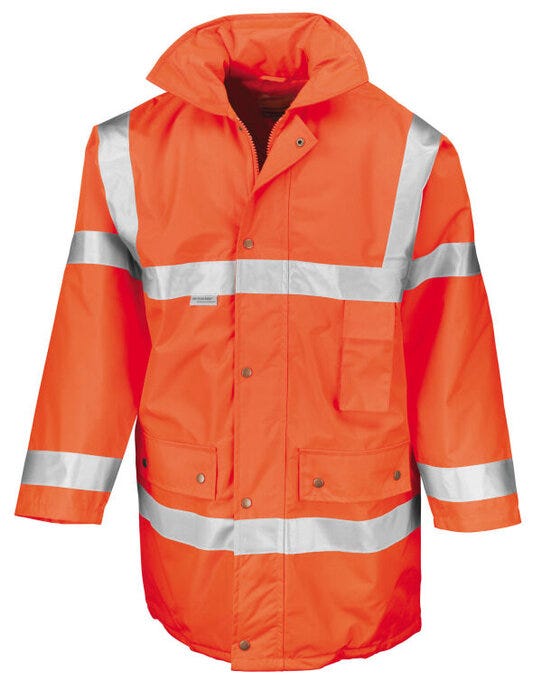 Result Safeguard R018X Result Safe-Guard Motorway Coat - Hi Vis Orange