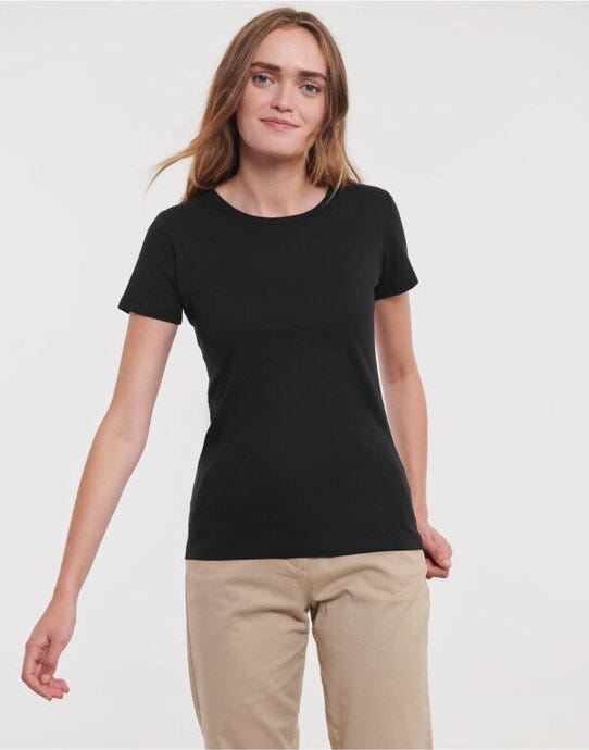 Russell Athletic Pure Organic R108F Russell Ladies Pure Organic T - Black