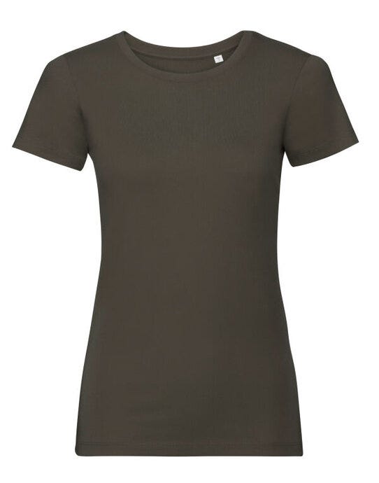 Russell Athletic Pure Organic R108F Russell Ladies Pure Organic T - Dark Olive