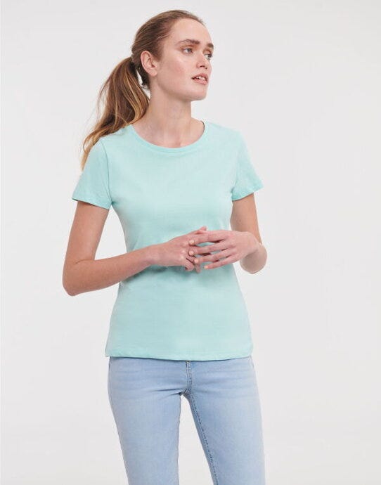 Russell Athletic Pure Organic R108F Russell Ladies Pure Organic T - Aqua