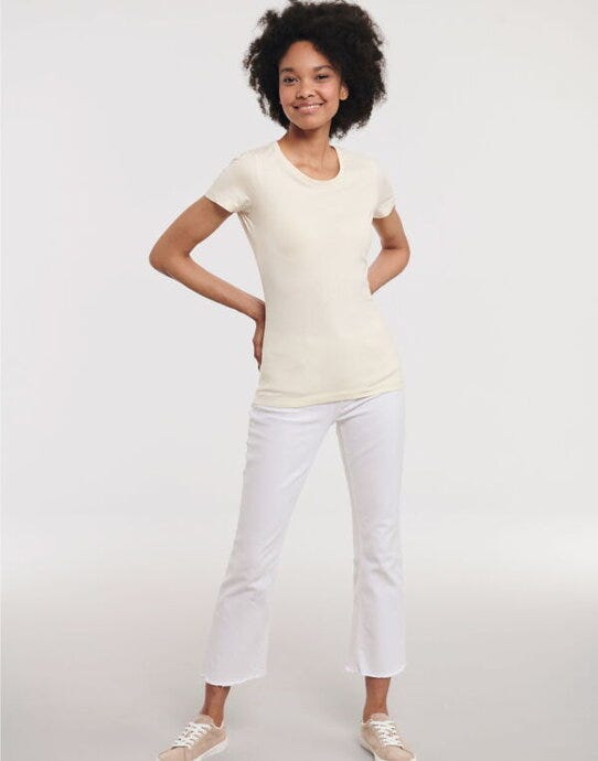 Russell Athletic Pure Organic R108F Russell Ladies Pure Organic T - Natural