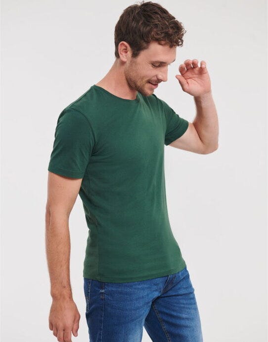 Russell Athletic Pure Organic R108M Russell Mens Pure Organic T - Bottle Green
