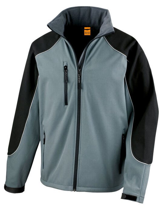 Result R118X Hooded Softshell Jacket - Grey/Black