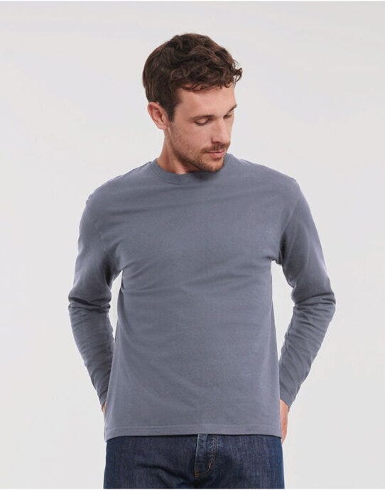 Russell Athletic R180L Russell Classic Long Sleeve T - Convoy Grey