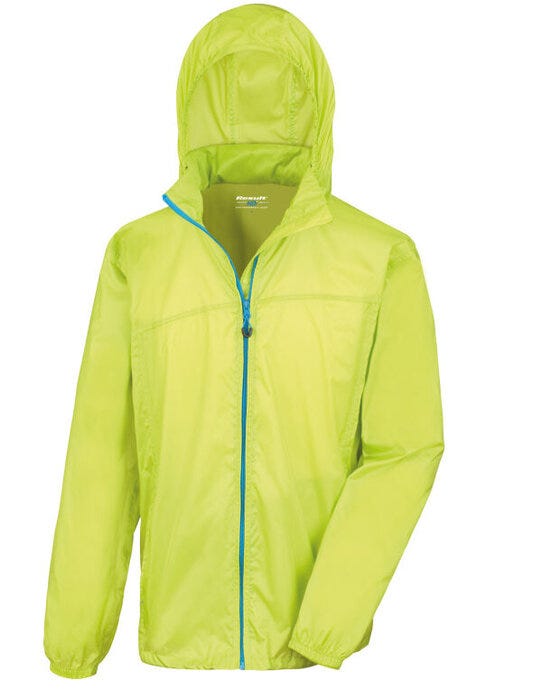 Result Urban Outdoor Wear R189X Result Urban L/Weight Stowable Jacket - Lime/Royal