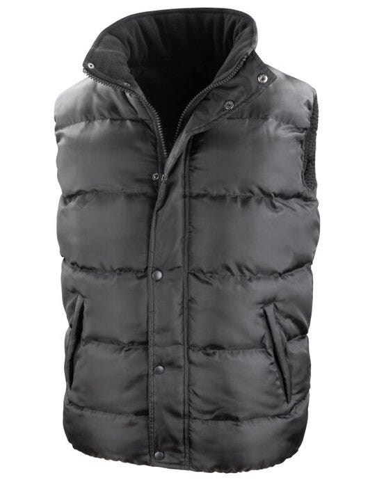 Result Core R223X Nova Lux Padded Hooded Gilet - Black