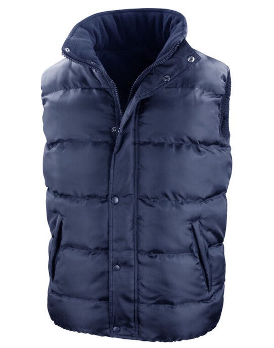 Result Core R223X Nova Lux Padded Hooded Gilet - Navy