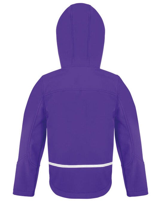 Result Core R224JY Junior Hooded Softshell Jkt - Purple/Grey