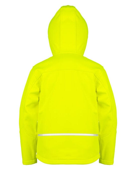 Result Core R224JY Junior Hooded Softshell Jkt - Neon Yellow