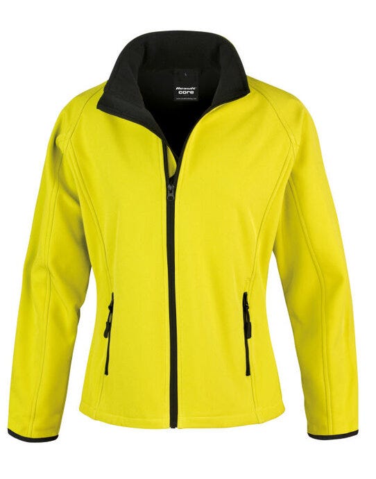 Result Core R231F Ladies Printable Softshell - Yellow/Black
