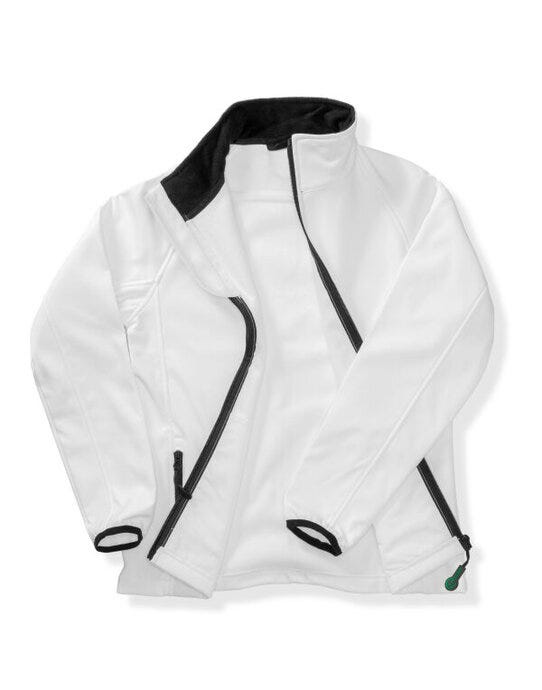 Result Core R231F Ladies Printable Softshell - White/Black