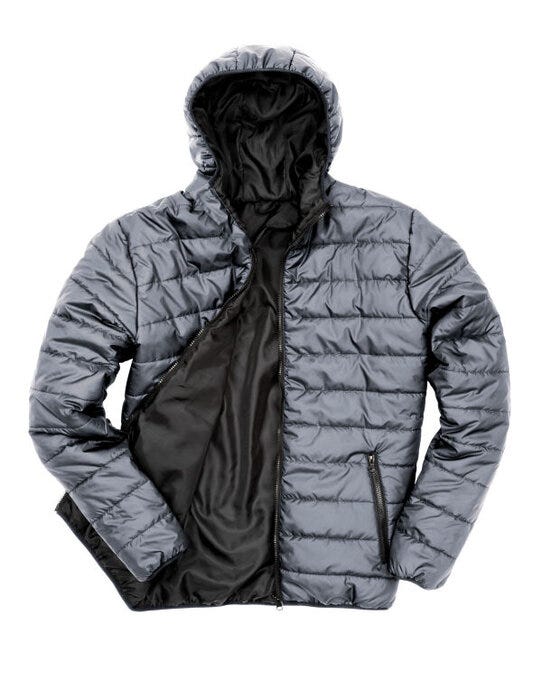 Result Core R233M Mens Soft Padded Jacket - Frost Grey/ Black