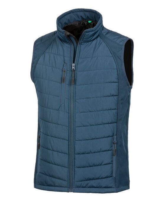Result Recycled R238X Result Black Compass Softshell Gilet - Navy/Navy