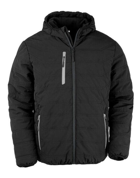 Result Recycled R240X Result Black Compass Padded Winter Jkt - Black/ Grey