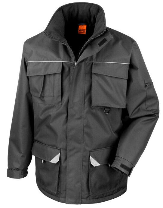 Result Work-Guard R301X Result Workguard Sabre Long Coat - Black