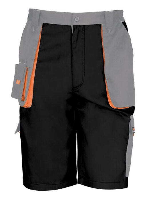 Result Work-Guard R319X Result Workguard Lite Shorts - Black/Grey/Orange