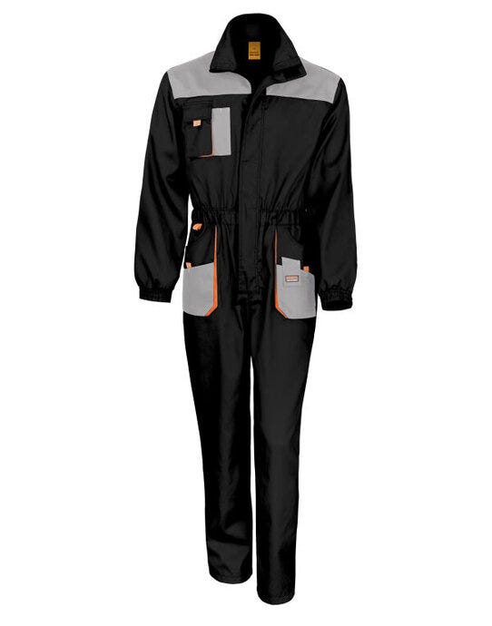 Result Work-Guard R321X Result Workguard Lite Coverall - Black/Grey/Orange