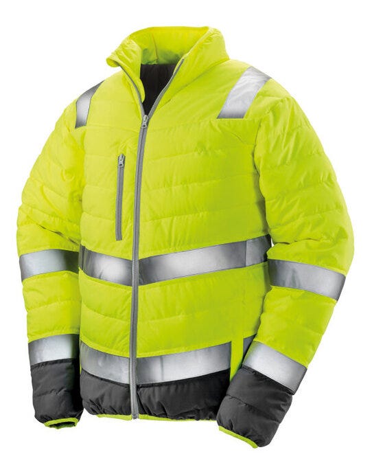 Result Safeguard R325M Mens Safety Jacket - Fluro Yellow