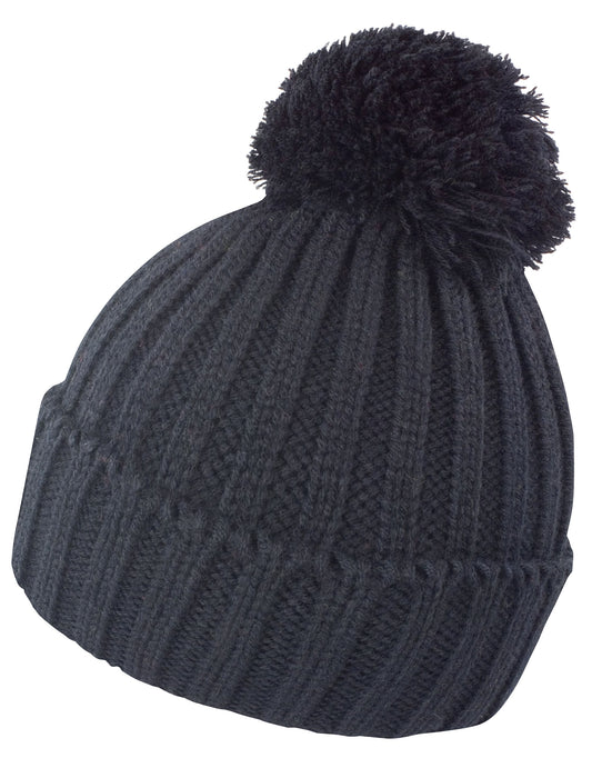 Result Winter Essentials R369X Result Winter Hdi Quest Knitted Hat - Black