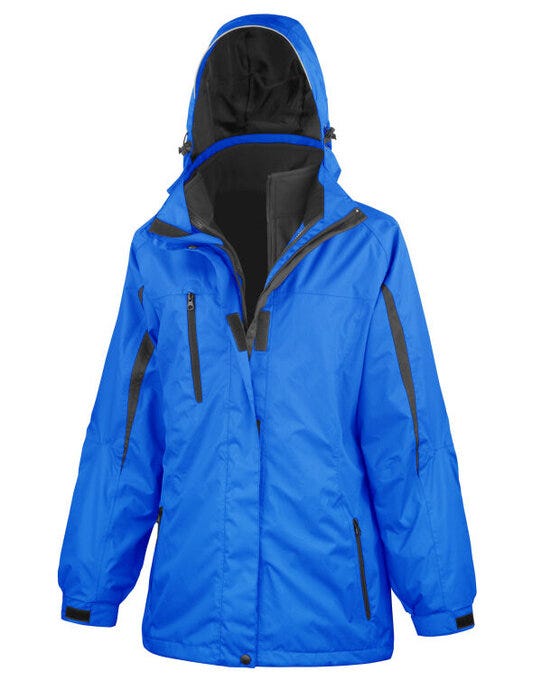 Result R400F Womens 3 In 1 Journey Jacket - Royal/Black