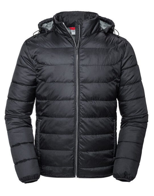 Russell Athletic R440M Russell Mens Hooded Nano Jacket - Black