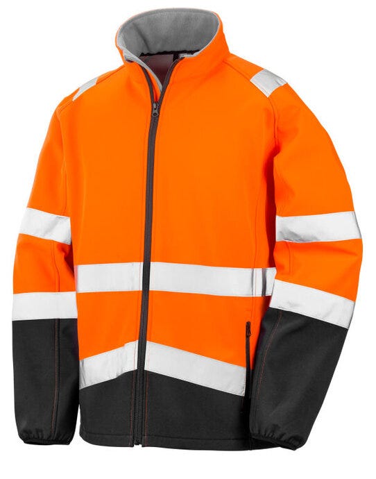 Result Safeguard R450X Printable Safety SShell - Fluorescent Orange/Black